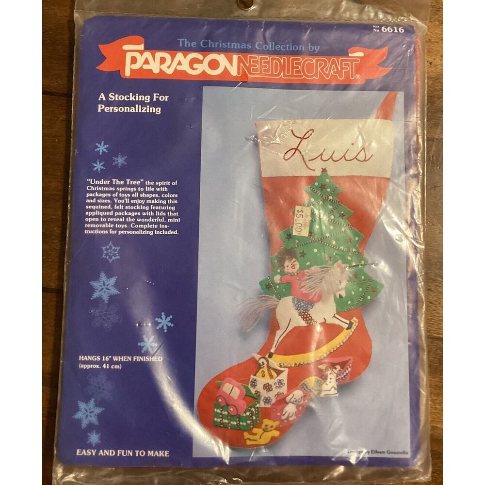 PARAGON Christmas Stocking‎ Kit Under The Tree 6616 16 Inch Long NIB